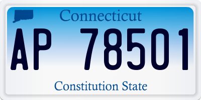 CT license plate AP78501