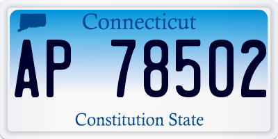 CT license plate AP78502