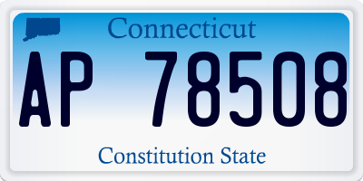 CT license plate AP78508