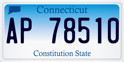 CT license plate AP78510