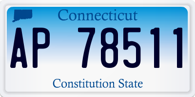 CT license plate AP78511