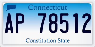 CT license plate AP78512