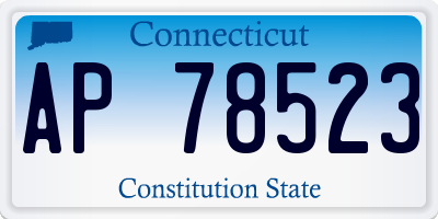 CT license plate AP78523