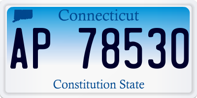 CT license plate AP78530