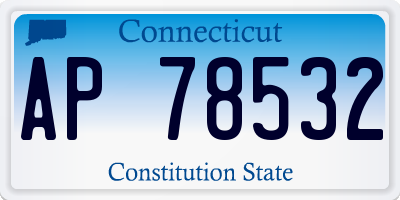 CT license plate AP78532