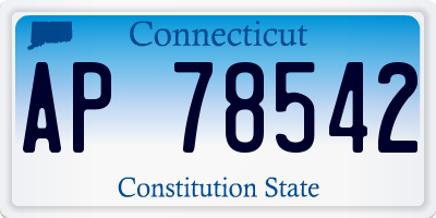 CT license plate AP78542