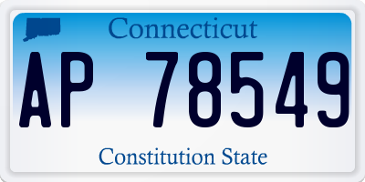 CT license plate AP78549