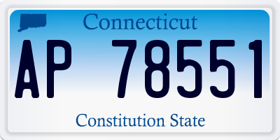 CT license plate AP78551