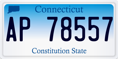 CT license plate AP78557