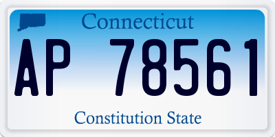 CT license plate AP78561