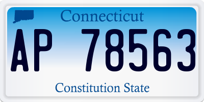 CT license plate AP78563