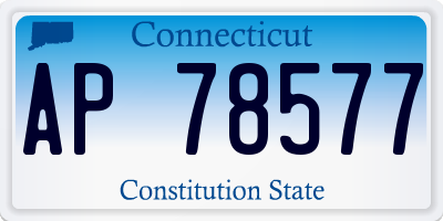 CT license plate AP78577