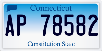 CT license plate AP78582