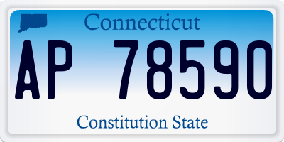 CT license plate AP78590