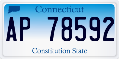 CT license plate AP78592