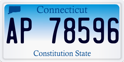 CT license plate AP78596