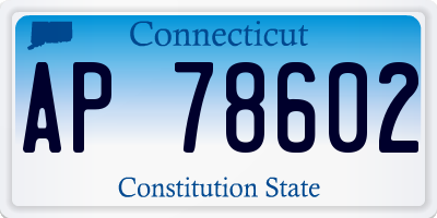 CT license plate AP78602