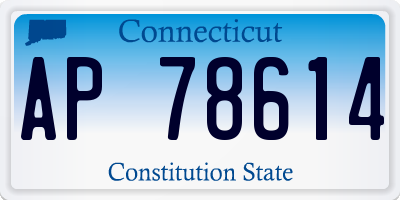 CT license plate AP78614