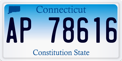 CT license plate AP78616