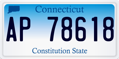 CT license plate AP78618