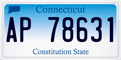 CT license plate AP78631
