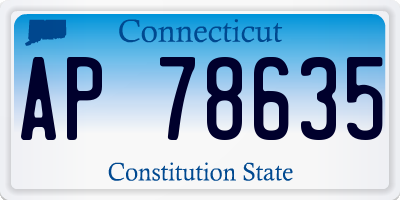 CT license plate AP78635
