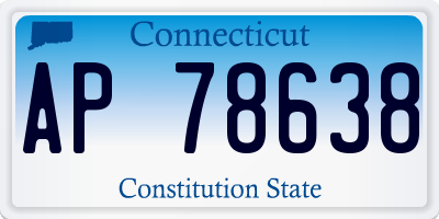 CT license plate AP78638