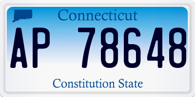 CT license plate AP78648