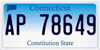 CT license plate AP78649