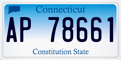 CT license plate AP78661