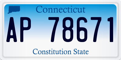 CT license plate AP78671