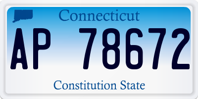 CT license plate AP78672