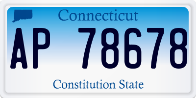 CT license plate AP78678