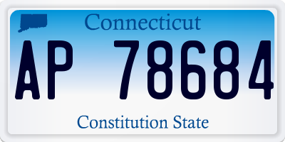 CT license plate AP78684