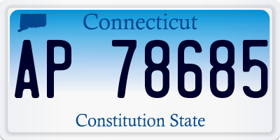 CT license plate AP78685