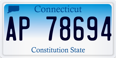 CT license plate AP78694