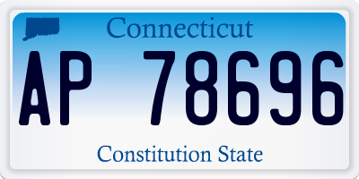 CT license plate AP78696