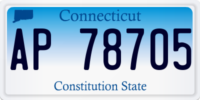 CT license plate AP78705