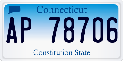 CT license plate AP78706