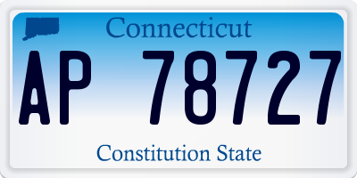 CT license plate AP78727