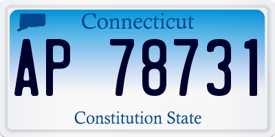 CT license plate AP78731