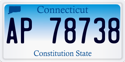 CT license plate AP78738