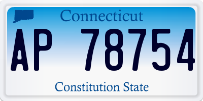 CT license plate AP78754
