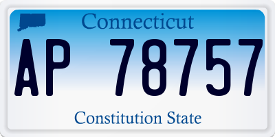 CT license plate AP78757