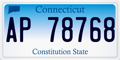 CT license plate AP78768