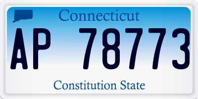 CT license plate AP78773