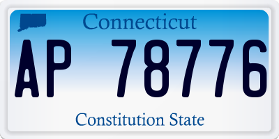 CT license plate AP78776