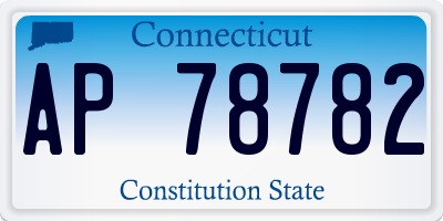 CT license plate AP78782