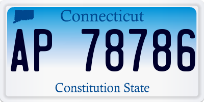 CT license plate AP78786