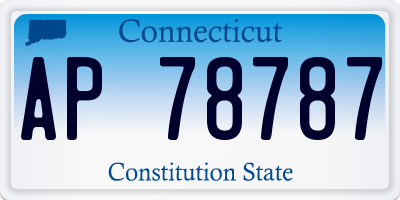 CT license plate AP78787